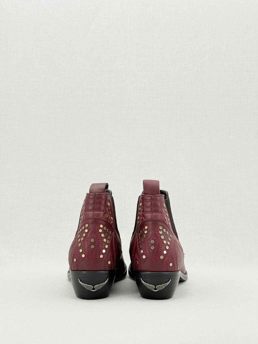 Pre - loved ZADIG & VOLTAIRE Burgundy Size EU 40 Ankle Boots at Reems Closet