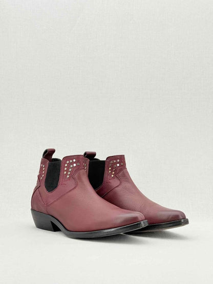 Pre - loved ZADIG & VOLTAIRE Burgundy Size EU 40 Ankle Boots at Reems Closet