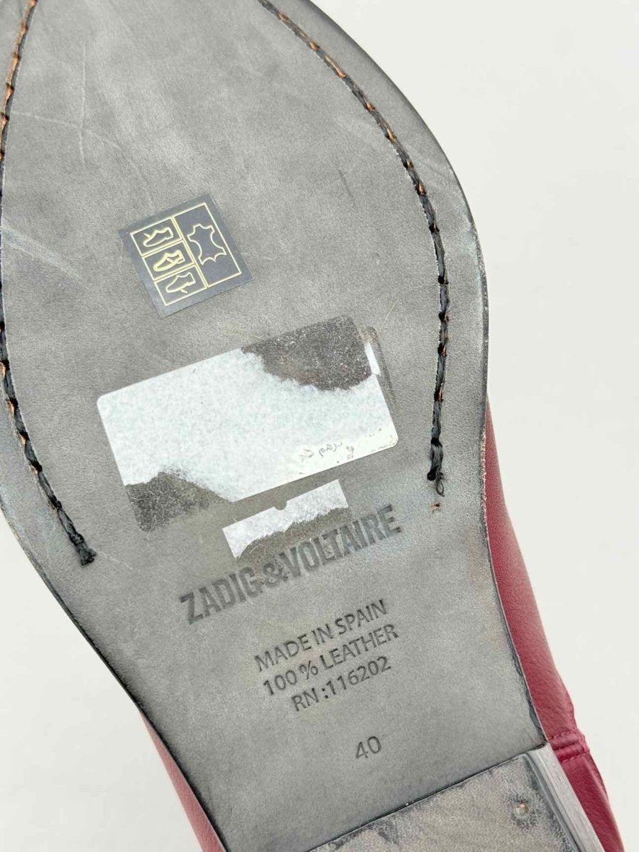 Pre - loved ZADIG & VOLTAIRE Burgundy Size EU 40 Ankle Boots at Reems Closet