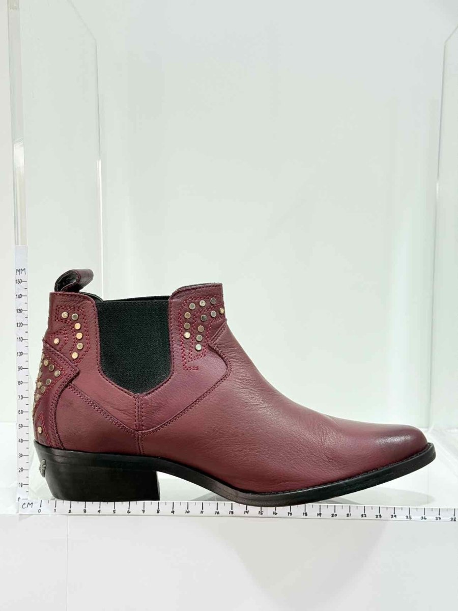 Pre - loved ZADIG & VOLTAIRE Burgundy Size EU 40 Ankle Boots at Reems Closet