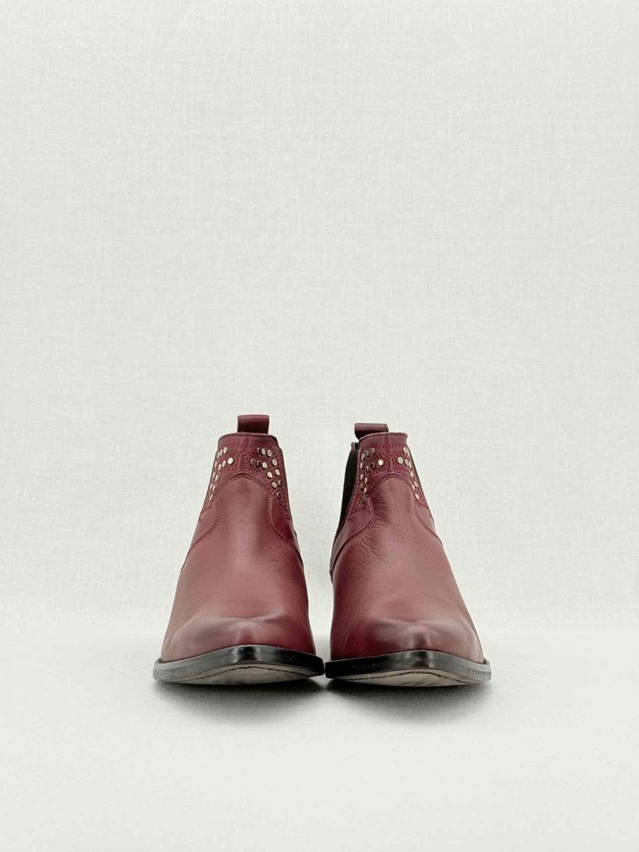 Pre - loved ZADIG & VOLTAIRE Burgundy Size EU 40 Ankle Boots at Reems Closet
