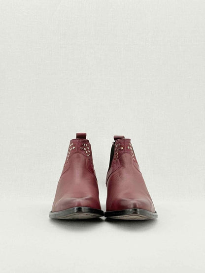 Pre - loved ZADIG & VOLTAIRE Burgundy Size EU 40 Ankle Boots at Reems Closet