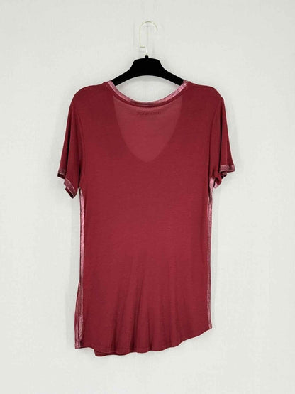 Pre - loved ZADIG & VOLTAIRE Burgundy Size Large T-shirt at Reems Closet