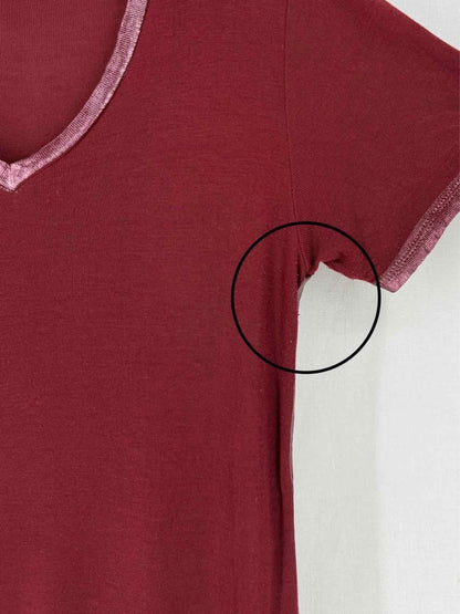 Pre - loved ZADIG & VOLTAIRE Burgundy Size Large T-shirt at Reems Closet