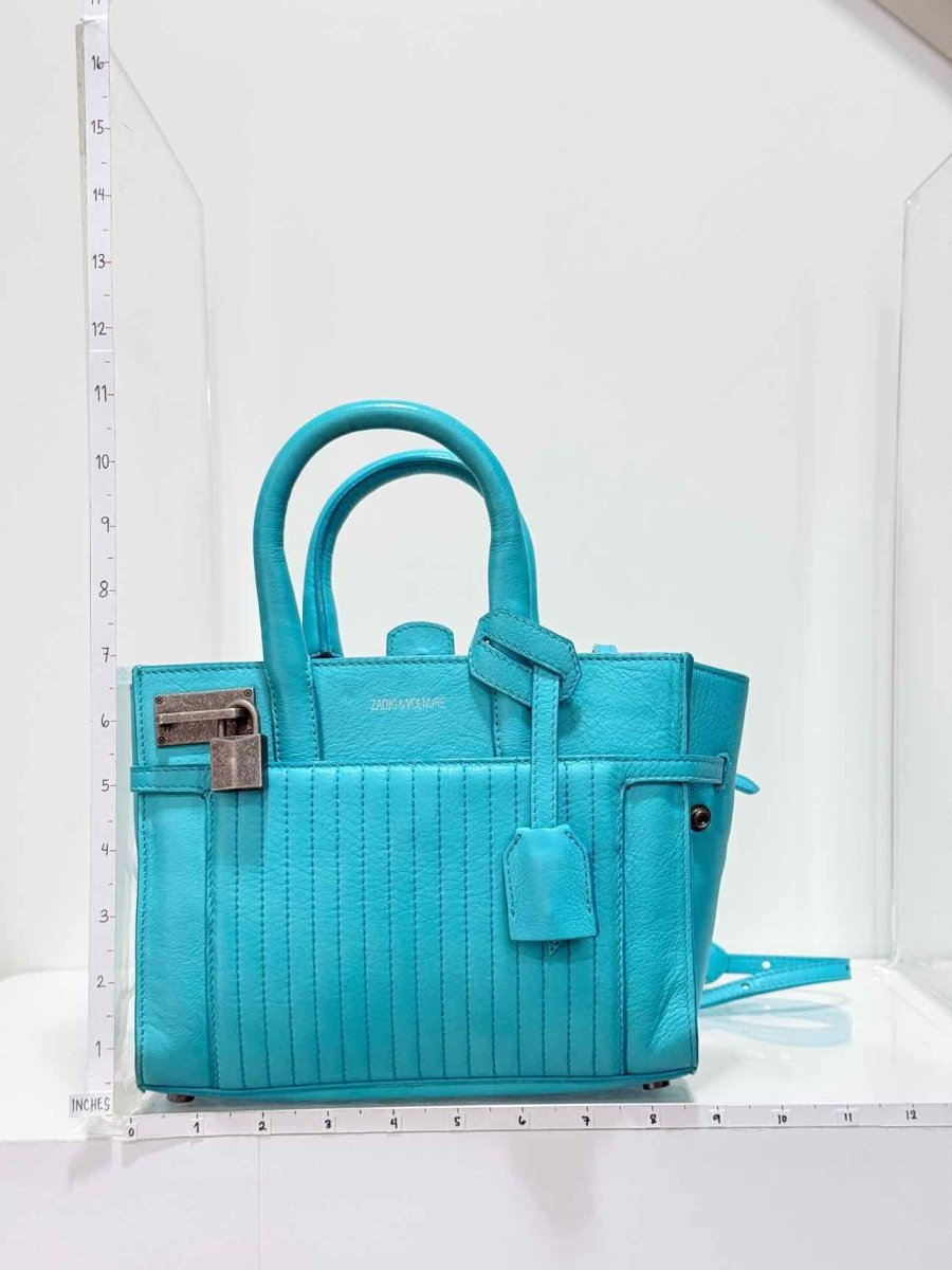 Pre - loved ZADIG & VOLTAIRE Candide Blue Top Handle at Reems Closet