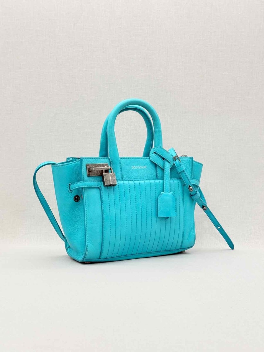 Pre - loved ZADIG & VOLTAIRE Candide Blue Top Handle at Reems Closet