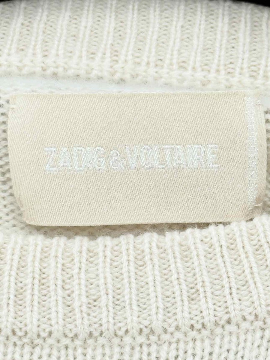 Pre - loved ZADIG & VOLTAIRE Cream Heart Print Size Large Jumper at Reems Closet