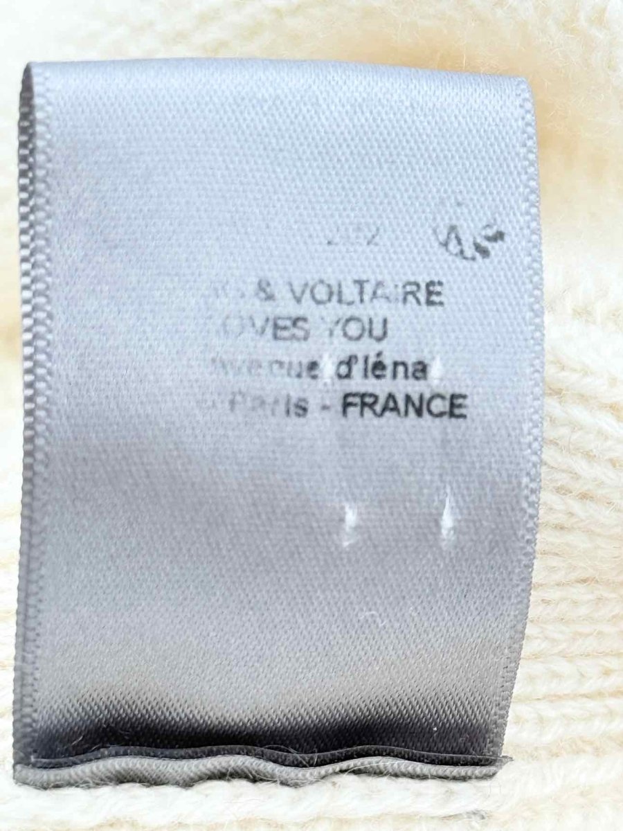 Pre - loved ZADIG & VOLTAIRE Cream Heart Print Size Large Jumper at Reems Closet