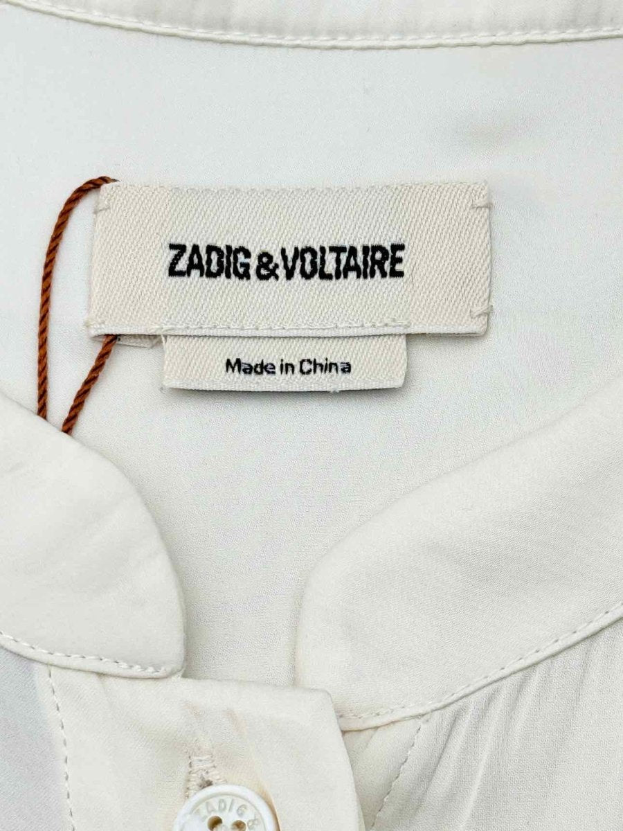 Pre - loved ZADIG & VOLTAIRE Cream Size Large Blouse at Reems Closet