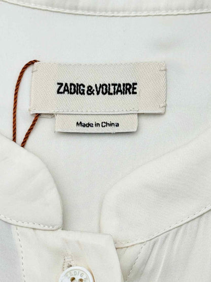 Pre - loved ZADIG & VOLTAIRE Cream Size Large Blouse at Reems Closet