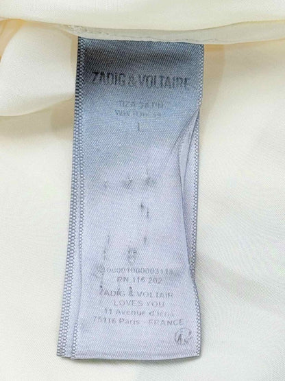 Pre - loved ZADIG & VOLTAIRE Cream Size Large Blouse at Reems Closet