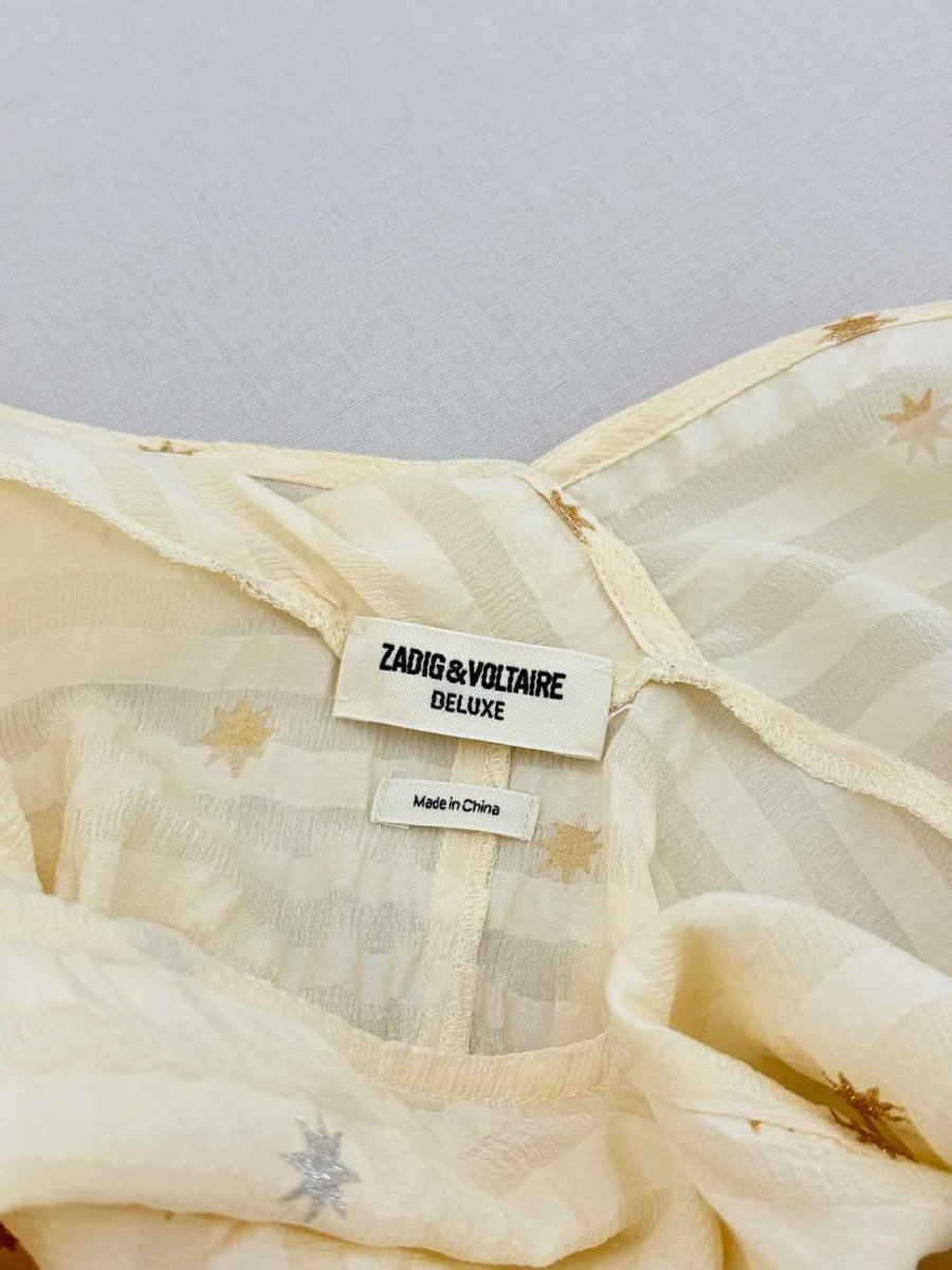 Pre - loved ZADIG & VOLTAIRE Cream Size Medium Midi Dress at Reems Closet