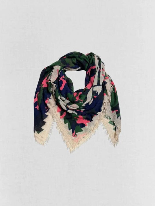Pre - loved ZADIG & VOLTAIRE Green Multicolor Scarf at Reems Closet
