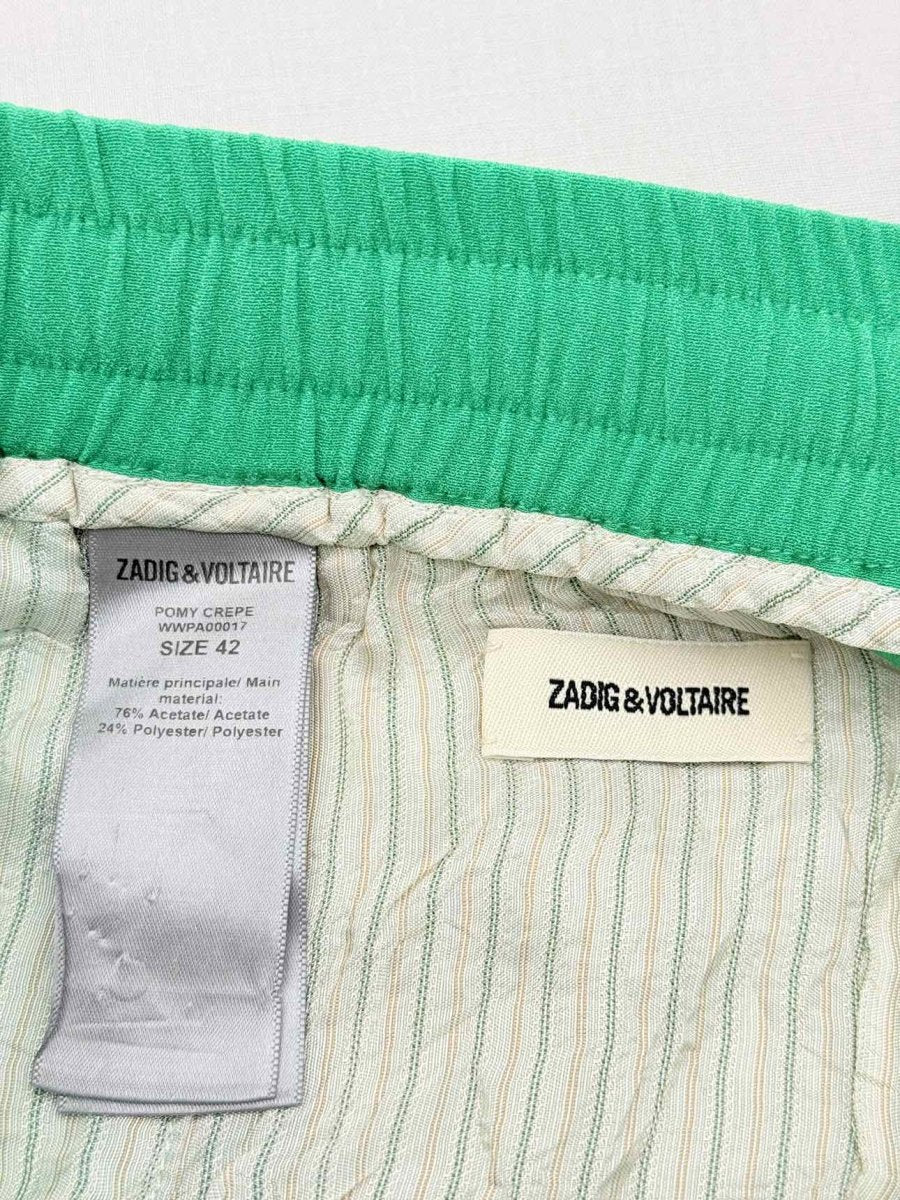 Pre - loved ZADIG & VOLTAIRE Green Size US 10 Pants at Reems Closet