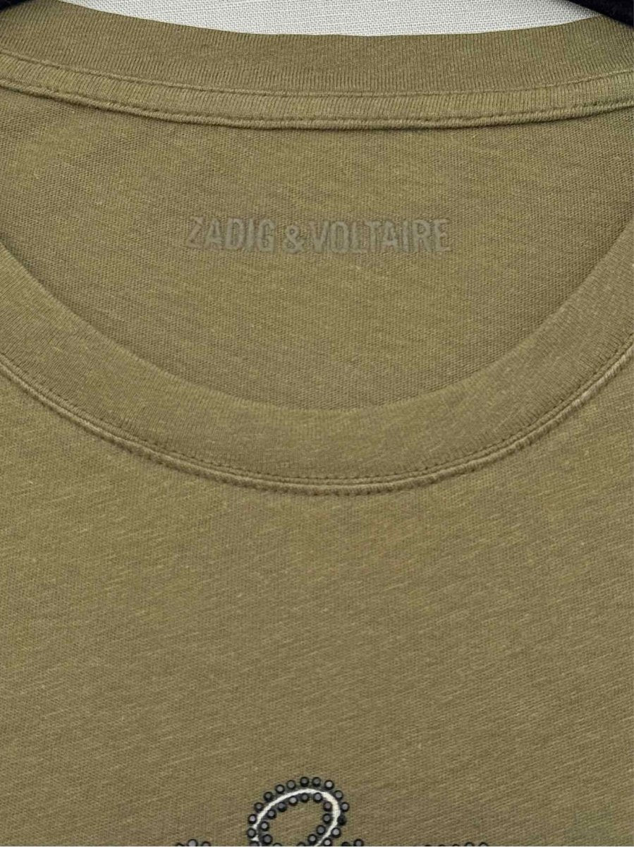 Pre - loved ZADIG & VOLTAIRE Khaki Size Large T-shirt at Reems Closet