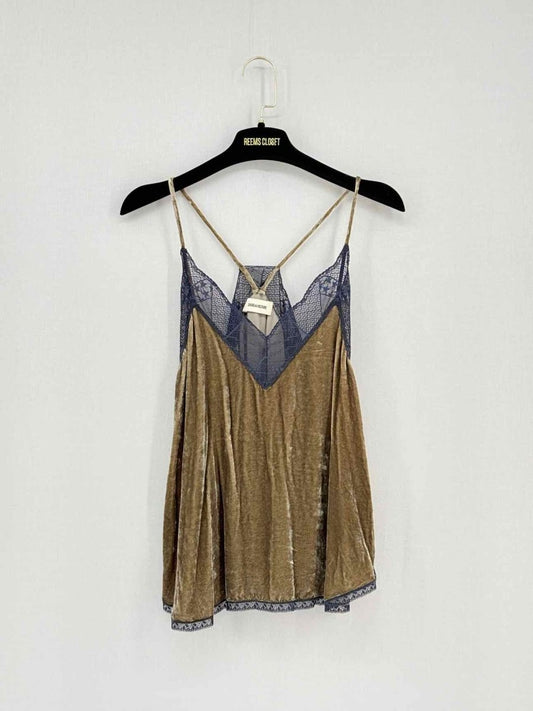 Pre - loved ZADIG & VOLTAIRE Khaki Size Small Camisole at Reems Closet