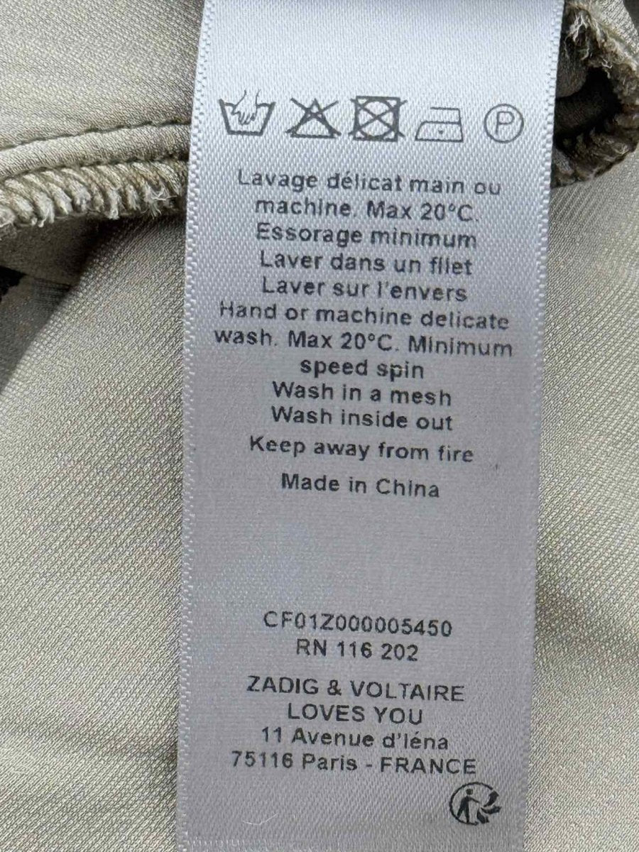 Pre - loved ZADIG & VOLTAIRE Khaki Size Small Camisole at Reems Closet