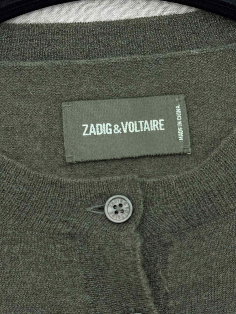 Pre - loved ZADIG & VOLTAIRE Monday Arrow Khaki Size Large Jumper at Reems Closet