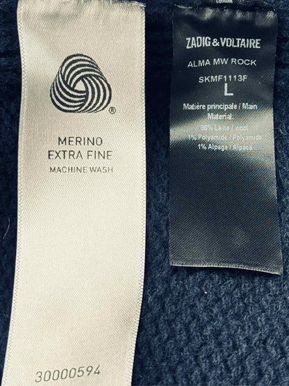 Pre - loved ZADIG & VOLTAIRE Navy Size Large Jumper at Reems Closet