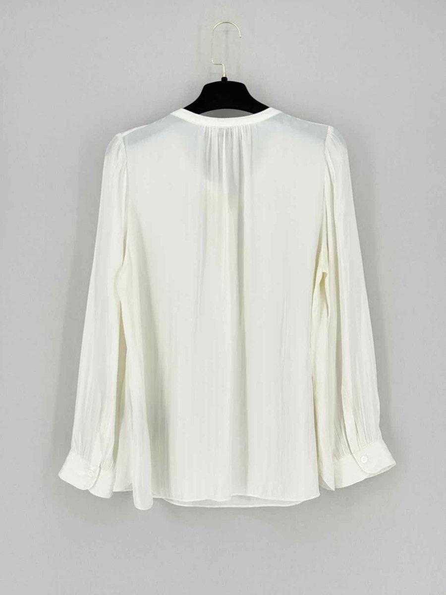 Pre - loved ZADIG & VOLTAIRE Off - white Striped Size Large Blouse at Reems Closet