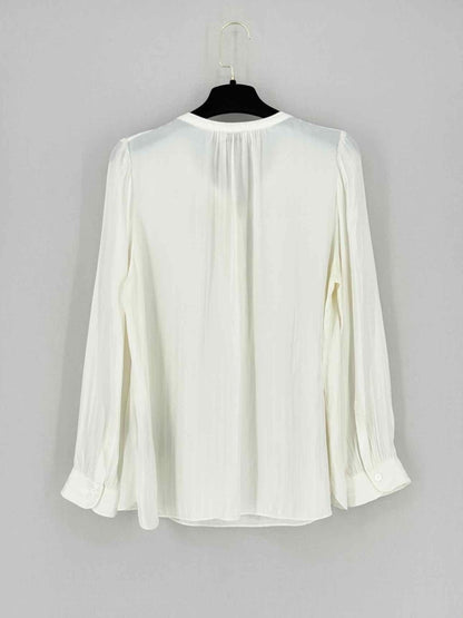 Pre - loved ZADIG & VOLTAIRE Off - white Striped Size Large Blouse at Reems Closet