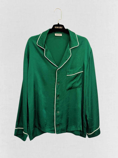 Pre - loved ZADIG & VOLTAIRE Pajama Green Size Medium Shirt at Reems Closet