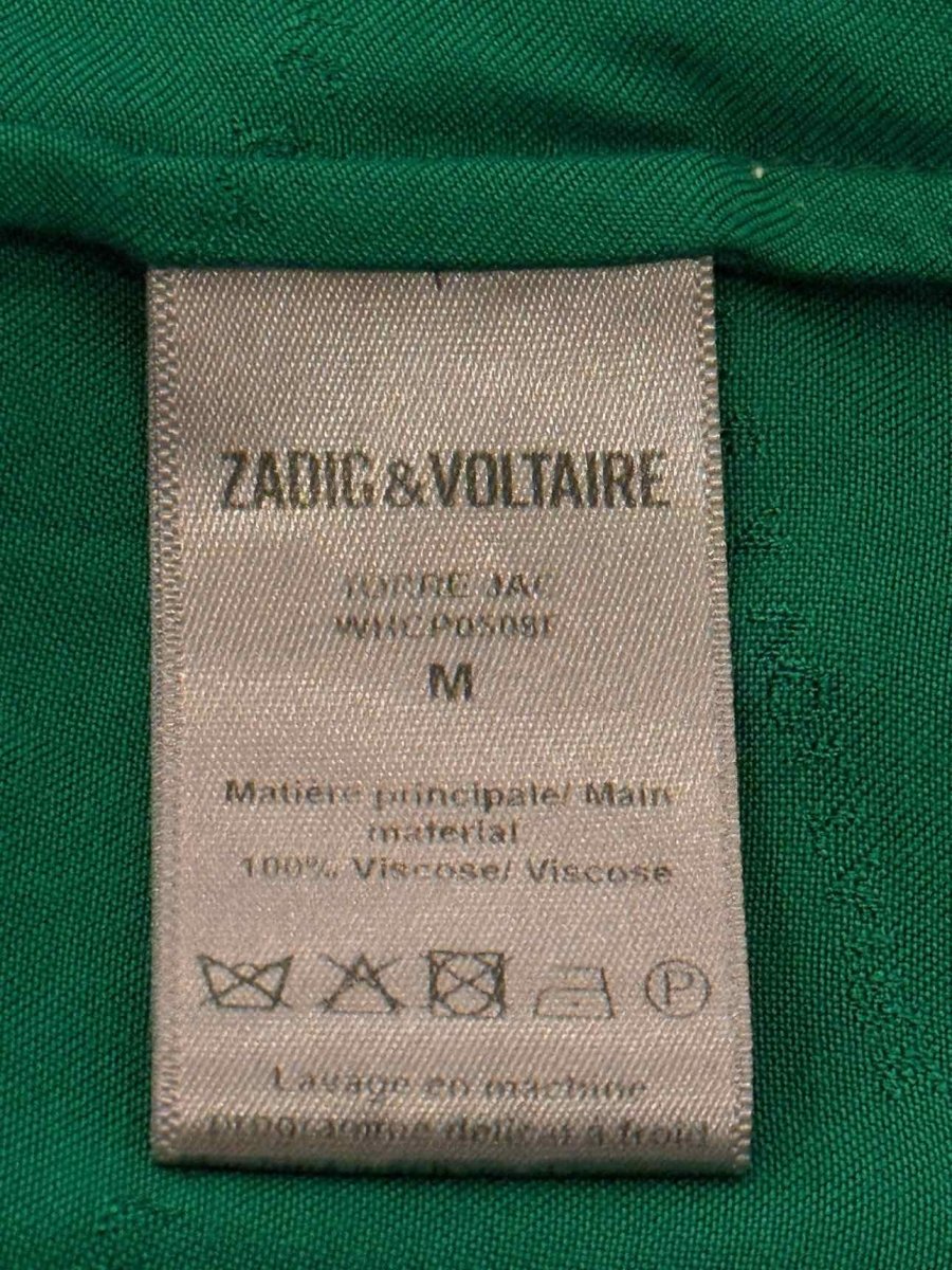 Pre - loved ZADIG & VOLTAIRE Pajama Green Size Medium Shirt at Reems Closet
