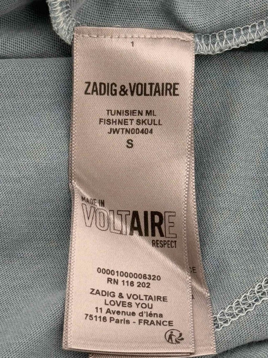 Pre - loved ZADIG & VOLTAIRE Pale Blue Size Small Top at Reems Closet