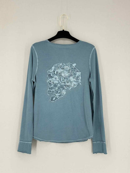 Pre - loved ZADIG & VOLTAIRE Pale Blue Size Small Top at Reems Closet