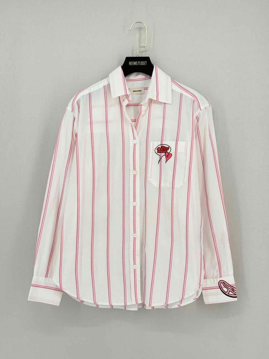Pre - loved ZADIG & VOLTAIRE Pink Size XSmall Shirt at Reems Closet