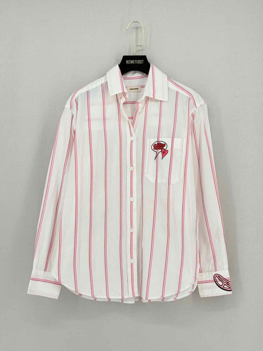 Pre - loved ZADIG & VOLTAIRE Pink Size XSmall Shirt at Reems Closet
