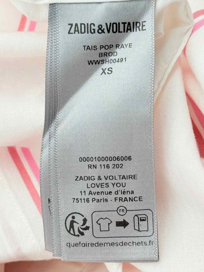 Pre - loved ZADIG & VOLTAIRE Pink Size XSmall Shirt at Reems Closet