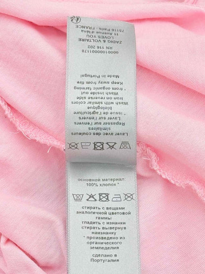 Pre - loved ZADIG & VOLTAIRE Tunisien MC Pink Size Large T-shirt at Reems Closet