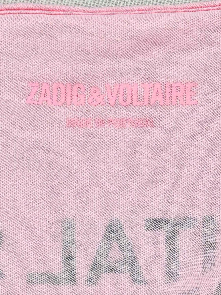 Pre - loved ZADIG & VOLTAIRE Tunisien MC Pink Size Large T-shirt at Reems Closet