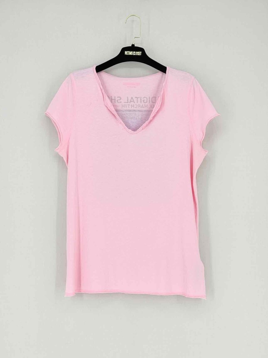 Pre - loved ZADIG & VOLTAIRE Tunisien MC Pink Size Large T-shirt at Reems Closet