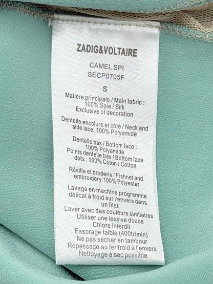 Pre - loved ZADIG & VOLTAIRE Turquoise Size Small Camisole at Reems Closet