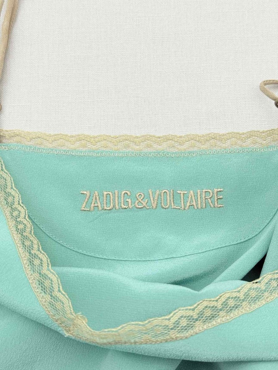 Pre - loved ZADIG & VOLTAIRE Turquoise Size Small Camisole at Reems Closet