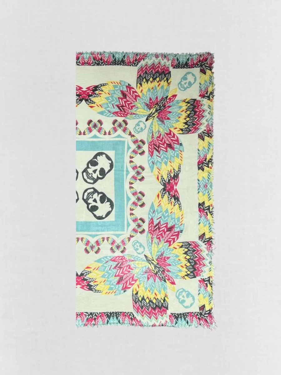 Pre - loved ZADIG & VOLTAIRE White Multicolor Scarf at Reems Closet