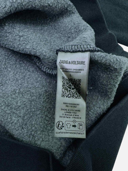 Pre - loved ZADIG&VOLTAIRE Judy Zadig Dream Grey Sweatshirt at Reems Closet