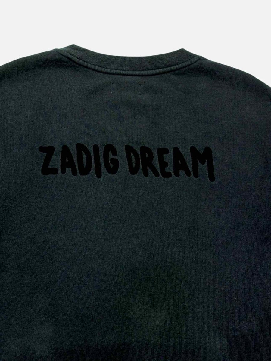 Pre - loved ZADIG&VOLTAIRE Judy Zadig Dream Grey Sweatshirt at Reems Closet