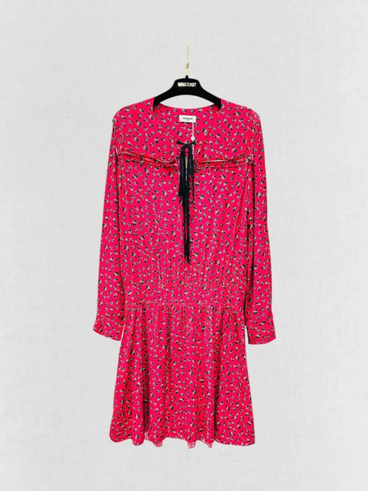 Pre - loved ZADIG&VOLTAIRE Red & Black Printed Knee Length Dress at Reems Closet