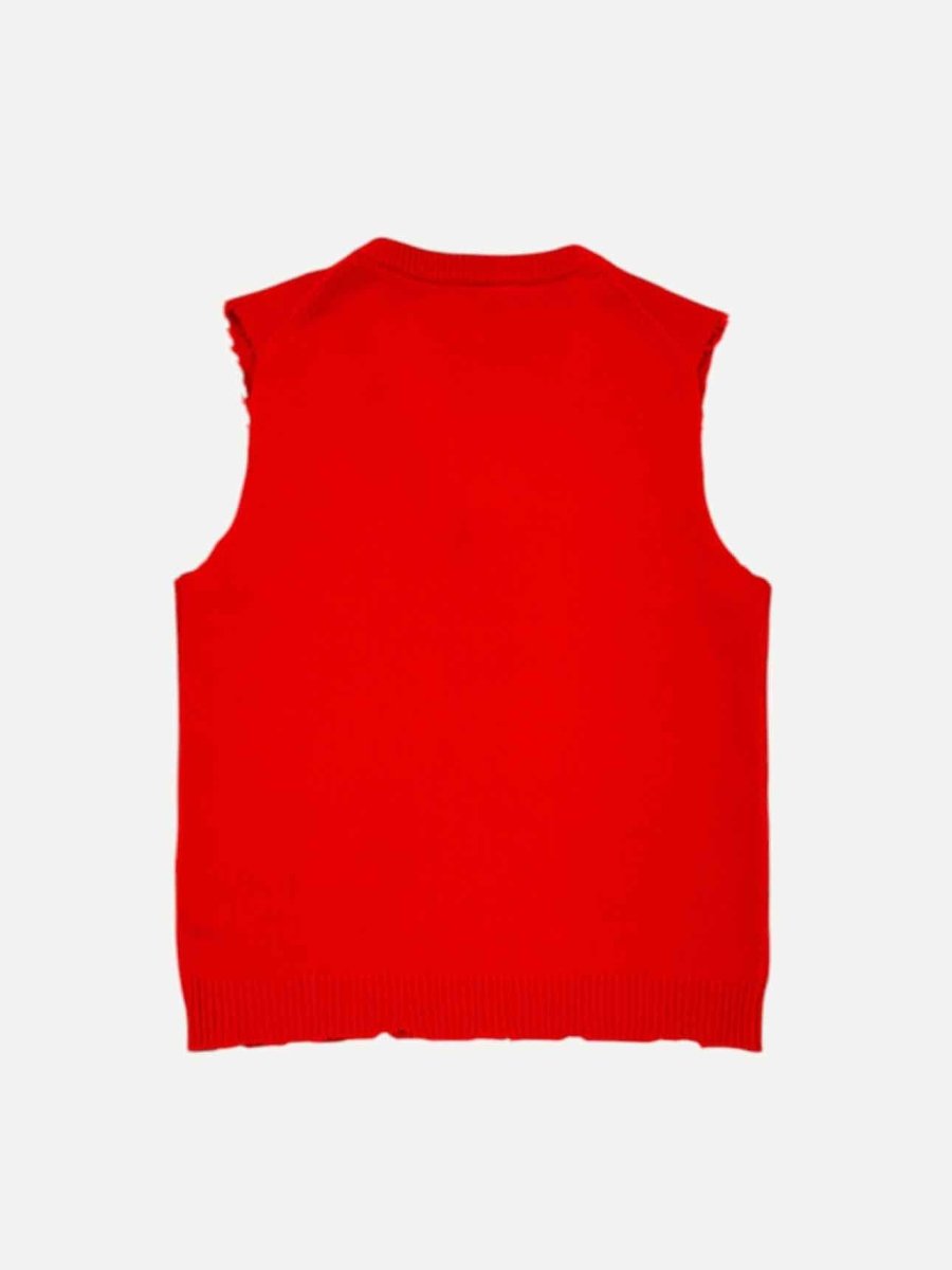 Pre - loved ZADIG&VOLTAIRE V Neck Red Vest at Reems Closet