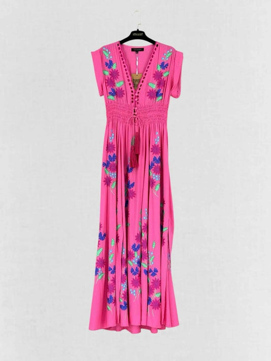 Pre - loved ZAIMARA Fuchsia Size Small/Medium Long Dress at Reems Closet