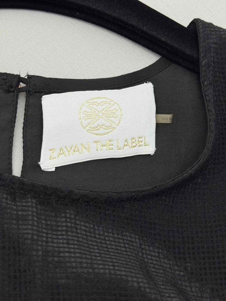 Pre - loved ZAYAN THE LABEL Black Size Medium Knee Length Dress at Reems Closet