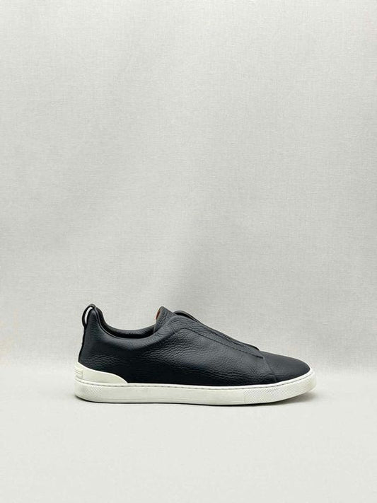 Pre-loved ZEGNA Triple Stitch Navy Blue Size EU 43 Sneakers at Reems Closet
