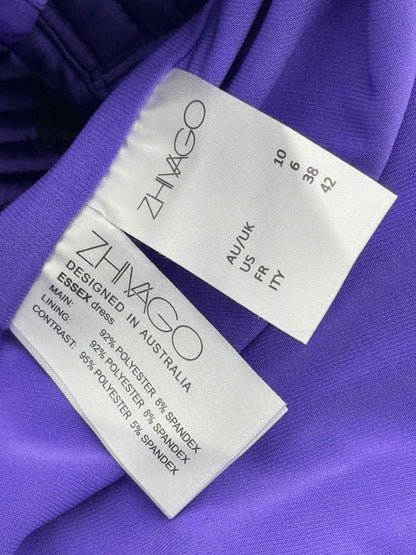 Pre-loved ZHIVAGO Essex Purple Size US 6 Knee Length Dress at Reems Closet
