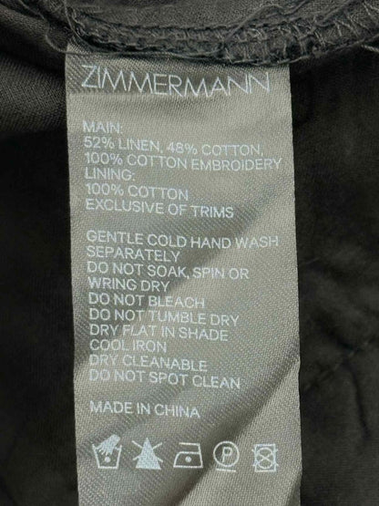 Pre - loved ZIMMERMANN Alia Black Ruffled Size US 0 Outfit Set at Reems Closet