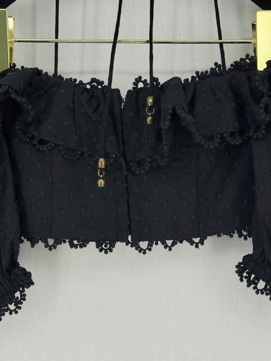 Pre - loved ZIMMERMANN Alia Black Ruffled Size US 0 Outfit Set at Reems Closet
