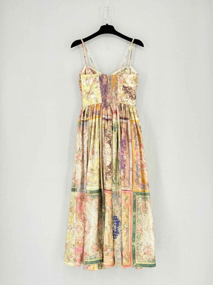 Pre - loved ZIMMERMANN August Floral Size Small Midi Dress at Reems Closet