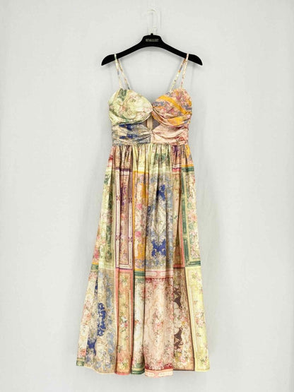 Pre - loved ZIMMERMANN August Floral Size Small Midi Dress at Reems Closet